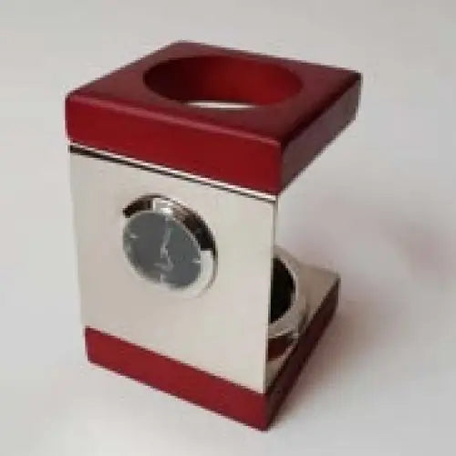 G-2260- Red and Silver Clock + Pen Holder - simple